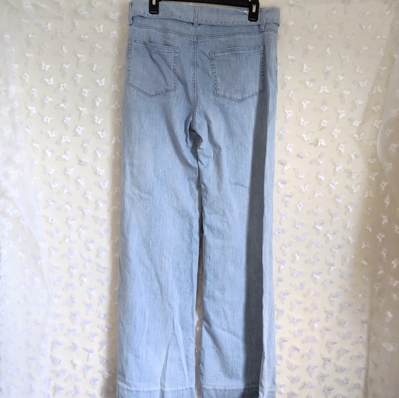 NEW Paige Denim Sutton Wide Leg Blue Jeans Boho 30 - Picture 6 of 7